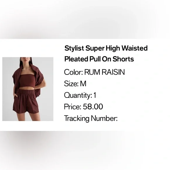 Express Stylist Super High Waisted Pleated Pull On Shorts in Size Medium - Picture 6 of 11